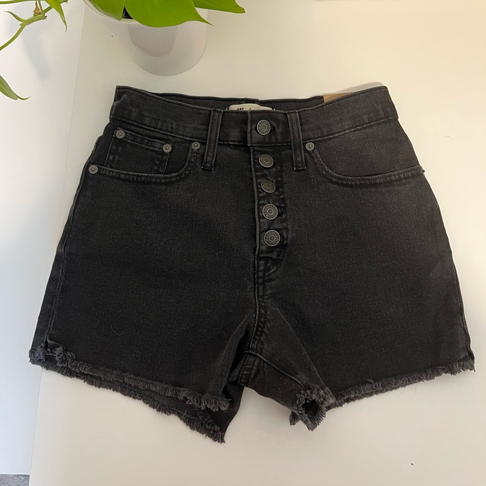 Madewell High Waisted Black Shorts
